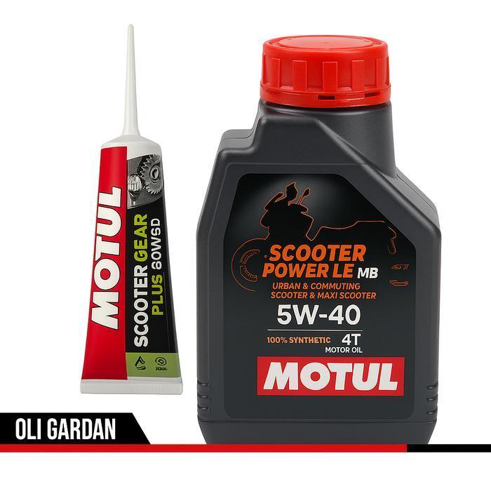 Motul Paket Oli Motul Scooter Power Le 5W40 1 Liter & 1 Oli Gardan 150Ml Adv Pcx 100% Sintetik Jaso