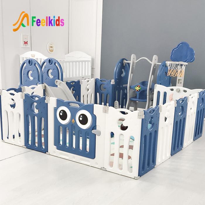 Set Playground Anak Safety Indoor Outdoor Playground Folding Storage C