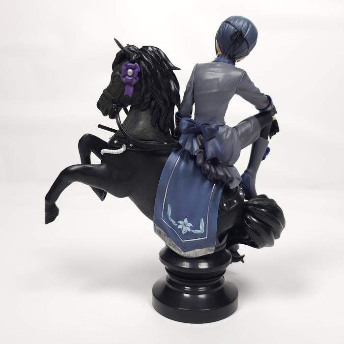Terbaru Ciel Phantomhive Sitting on a Horse Black Butler Kuroshitsuji 18cm Action Figure PVC