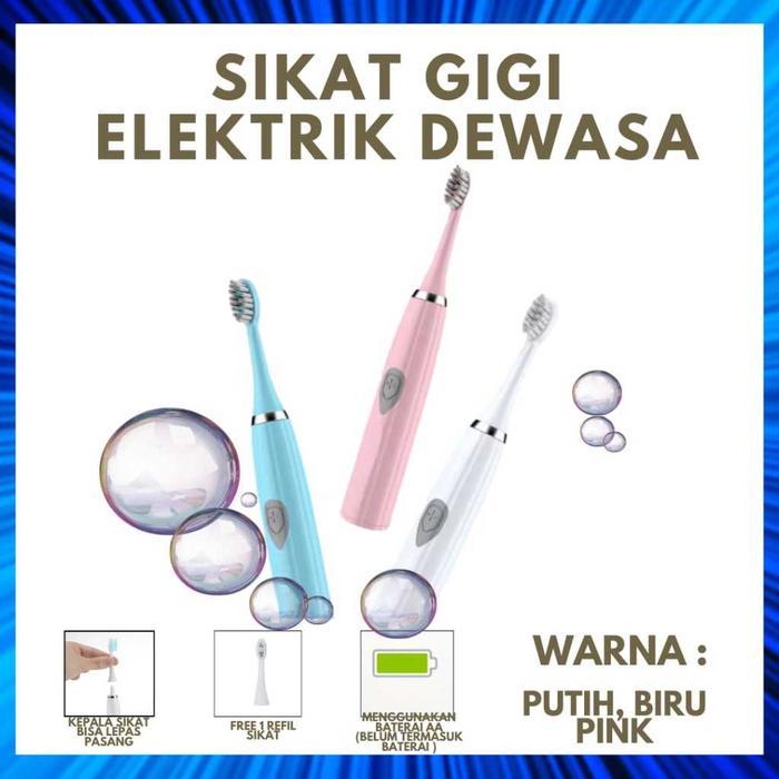 Sikat Gigi Elektrik Mode Getaran Sikat Gigi Dewasa Toothbrush Elektrik Terbaru / Sikat Gigi Elektrik