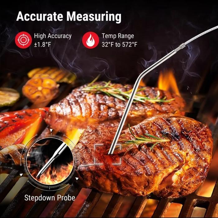 Thermopro Tp07S 100M Wireless Thermometer & Remote F Meat Bbq W Timer