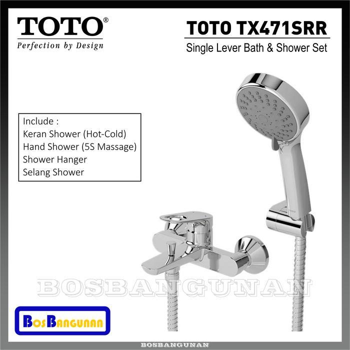 KERAN SHOWER & BATHTUB TOTO TX471SRR (PANAS DINGIN) / Kran Shower Bathtub TOTO TX 471 SRR / Single