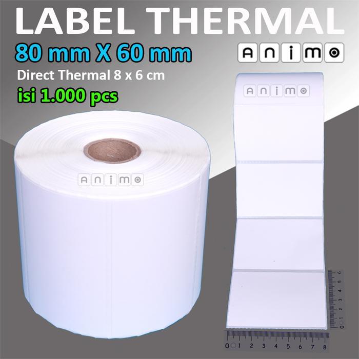 Label Thermal 80X60 - Barcode Thermal 80 X 60 Mm - Direct Thermal 80 Mm X 60 Mm - Stiker Thermal 8 X