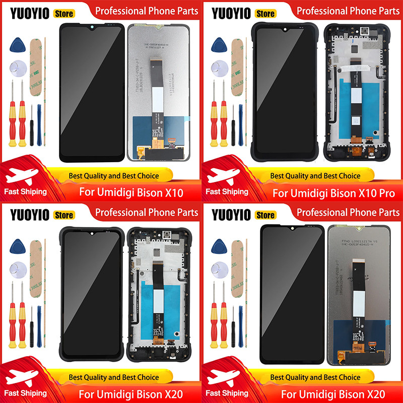 New Original Touch Display For Umidigi Bison X10 Bison X10 Pro Bison X20 Screen Lcd With Frame