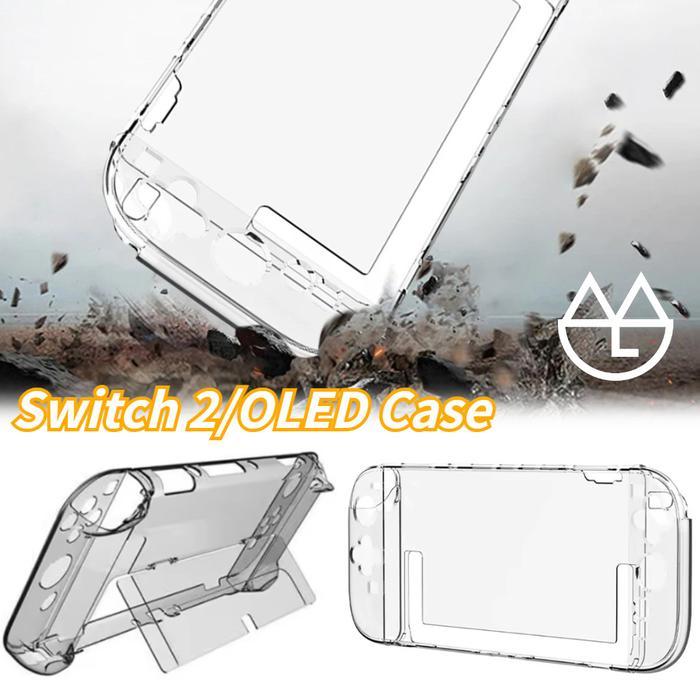 TERLARIS Kasing Pelindung Nintendo Switch 2/OLED Case dengan Jernih Krystal Cover Perlindungan