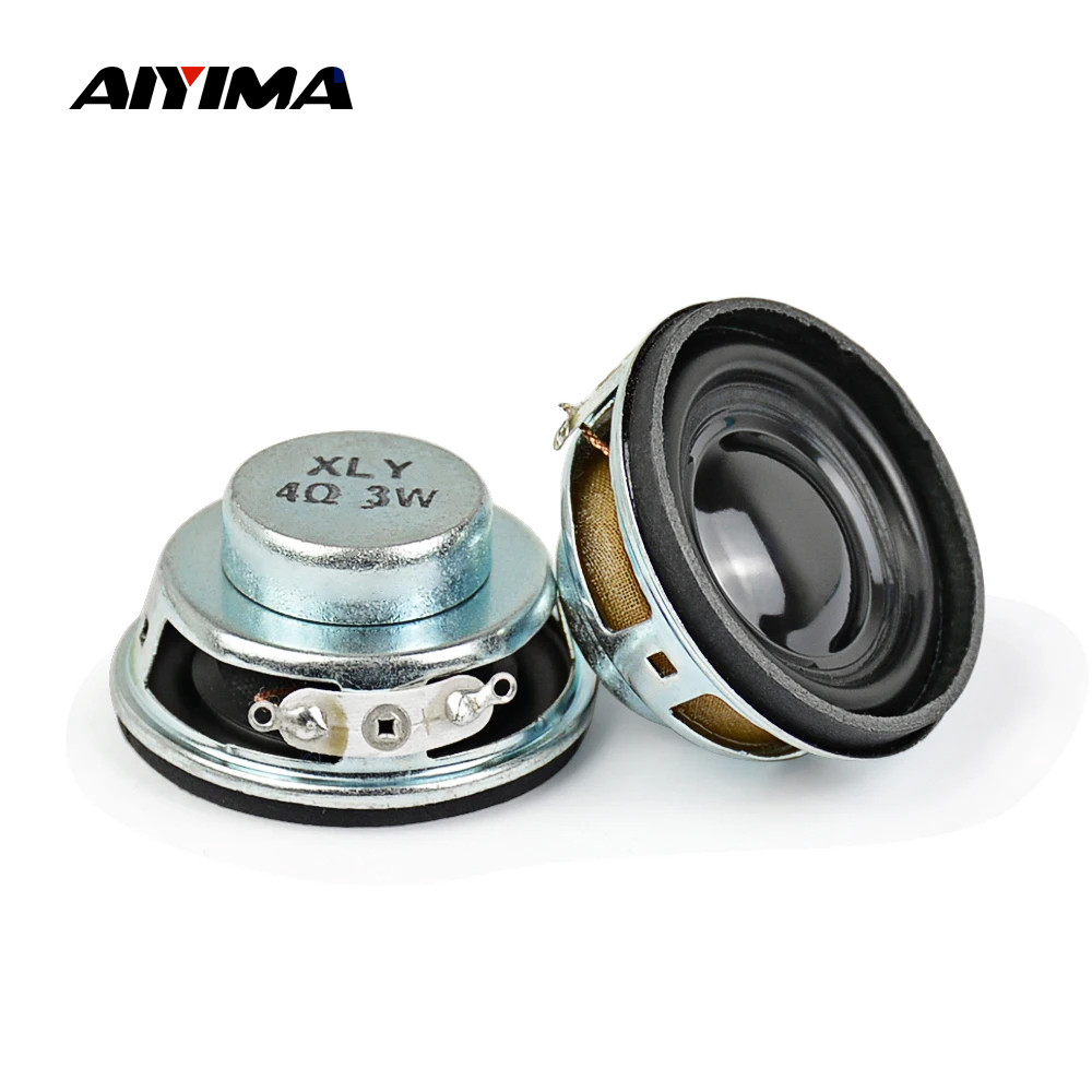 Aiyima 2Pcs 40Mm Portable Audio Speaker 1.5 Inch Hifi 4Ohm 3W Full Range Speaker For Bluetooth
