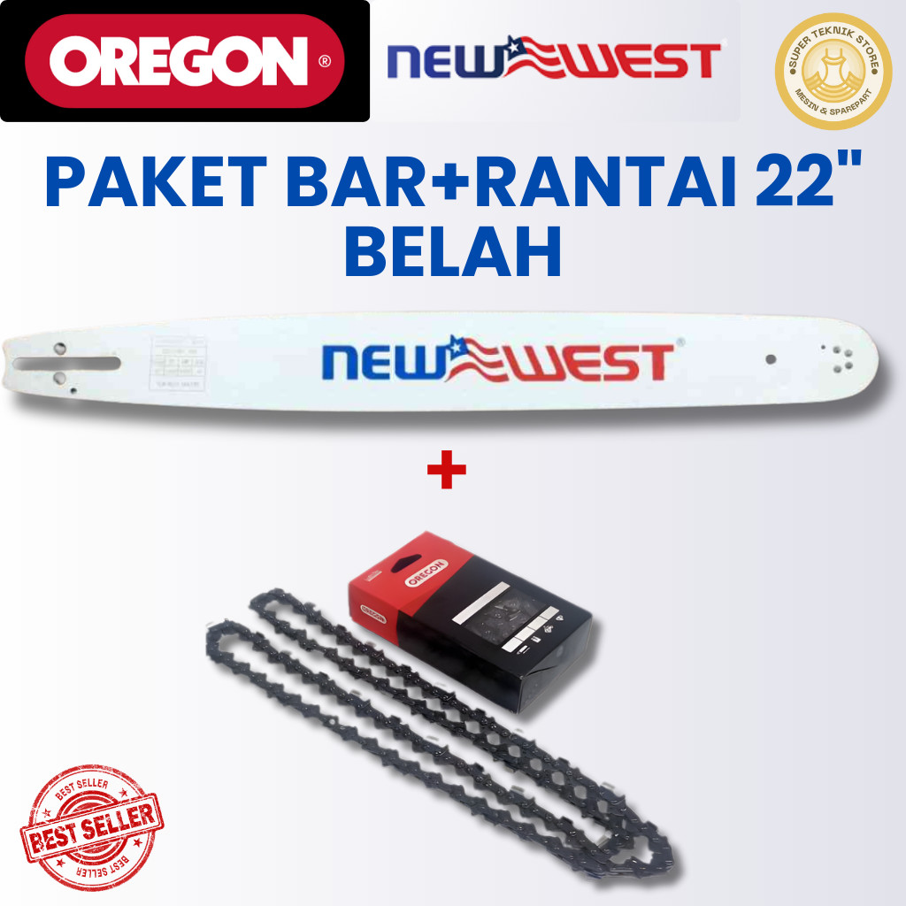 SET BAR NEW WEST & RANTAI OREGON ORIGINAL SENSO 22 INCH BELAH 22/38T