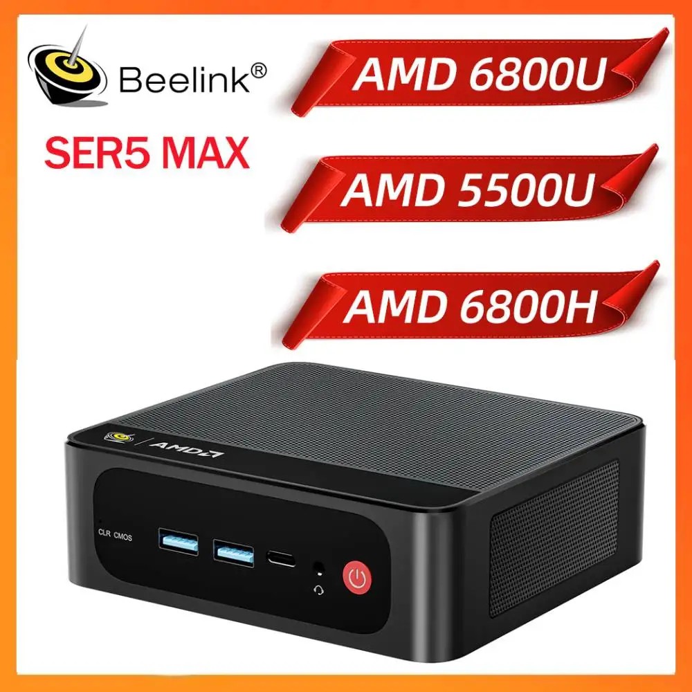Beelink Pc Desktop Gaming Computer Ser5 Amd Ryzen R7 6800U 6800H R5 5500U 16Gb 32Gb 500Gb 1Tb Ssd