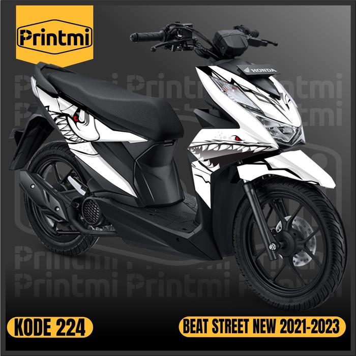 Printmi Sticker Decal Motor Beat Street New Full Body Stiker 2024 2023 2021 2022 Shark Honda Variasi