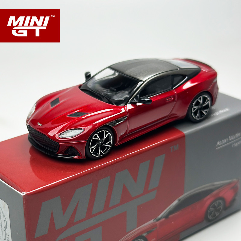 MINIGT 1:64 Aston Martin DBS Hyper Red alloy car Model 1065