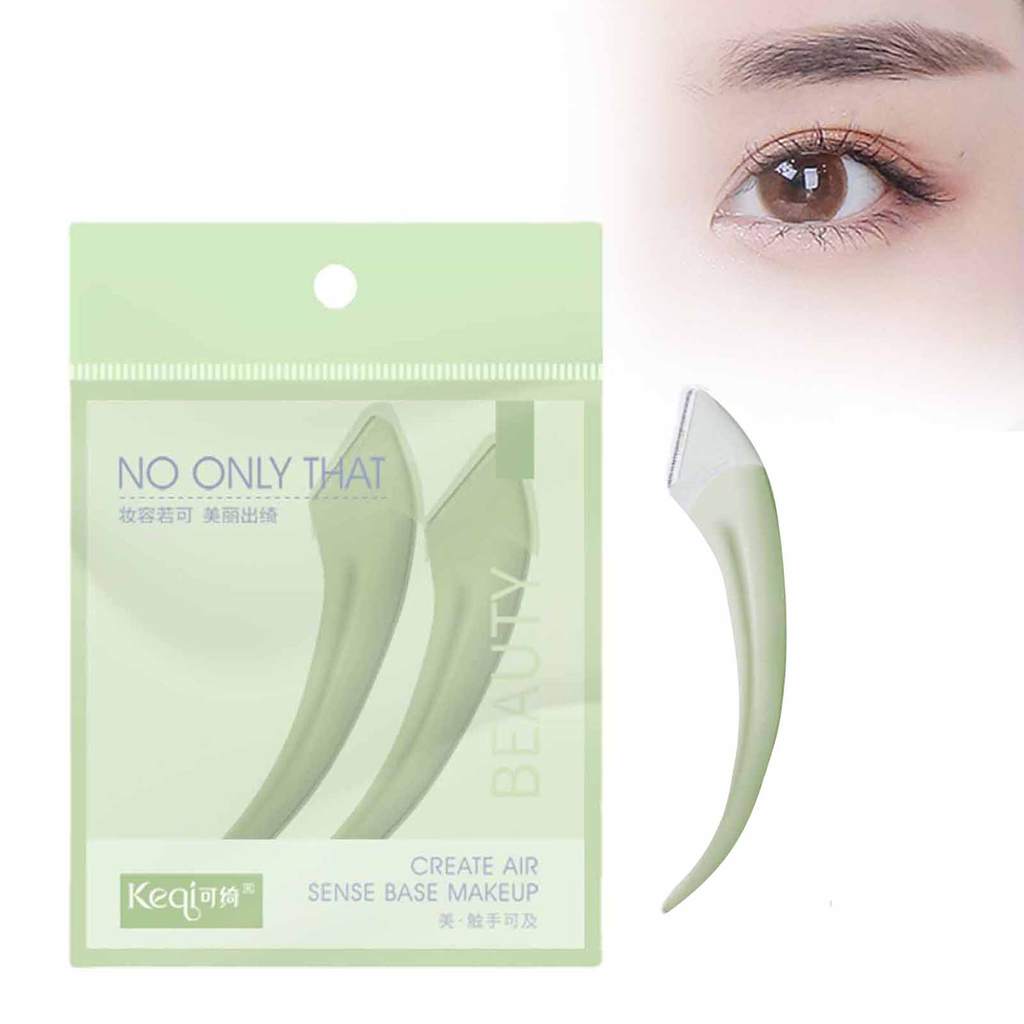 2pcs/set Safety Eyebrow Razors Shaper Durable Stainless Steel Eyebrow Trimmer Blade For Eyebrow Face