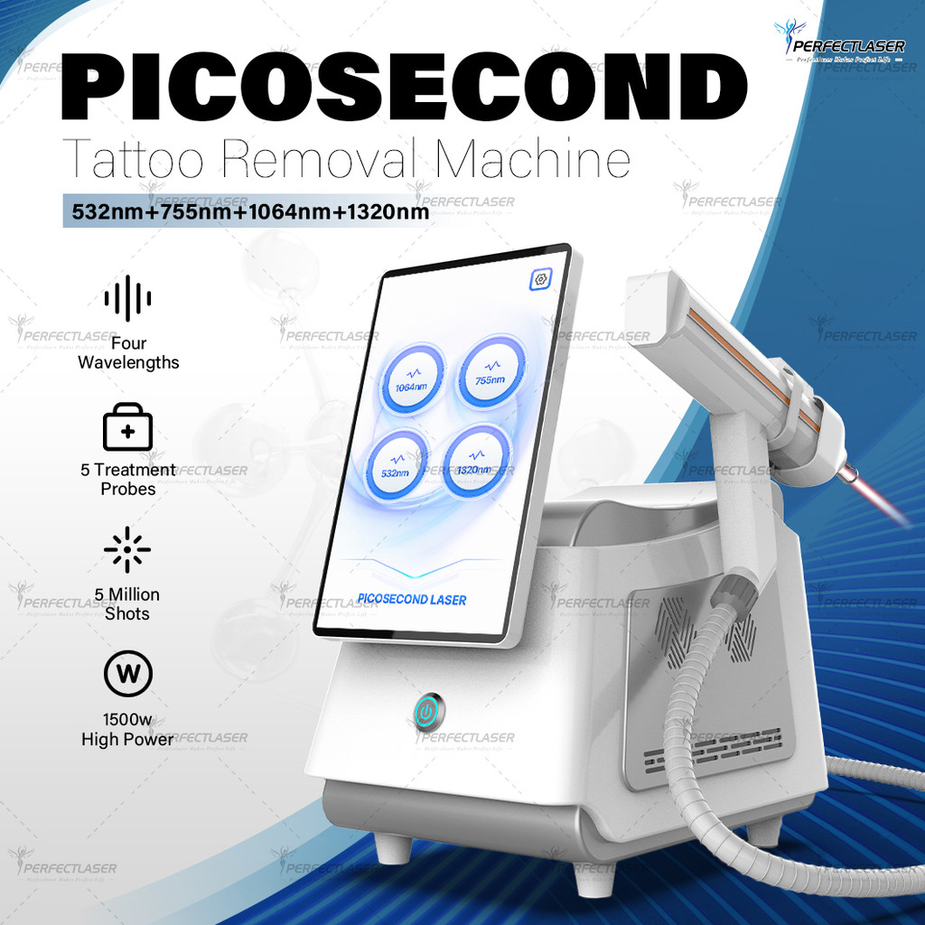 PerfectLaser Nd Yag Picosecond Laser Tattoo Removal Machine Freckle Eyebrow Washing Q Switch Pico