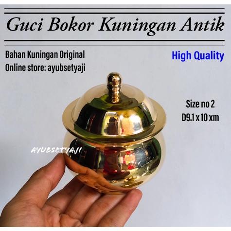 Bokor Kuningan no2 Guci Gentong Kuningan antik Hiolo Ratus Tempat Dupa