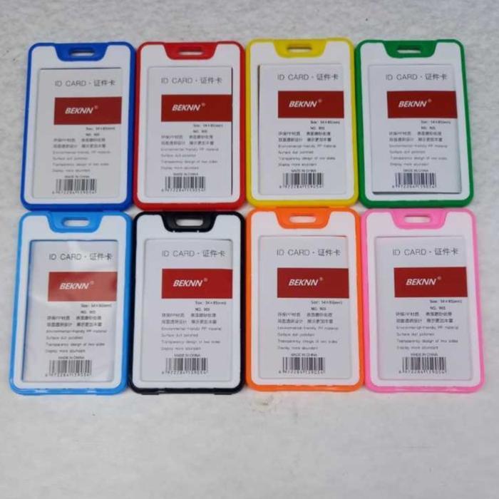 Id Card Holder Name Tag Casing Id Holder 2 sisi Mika Bening Tempat Holder Lanyard Id Card 2 Kartu