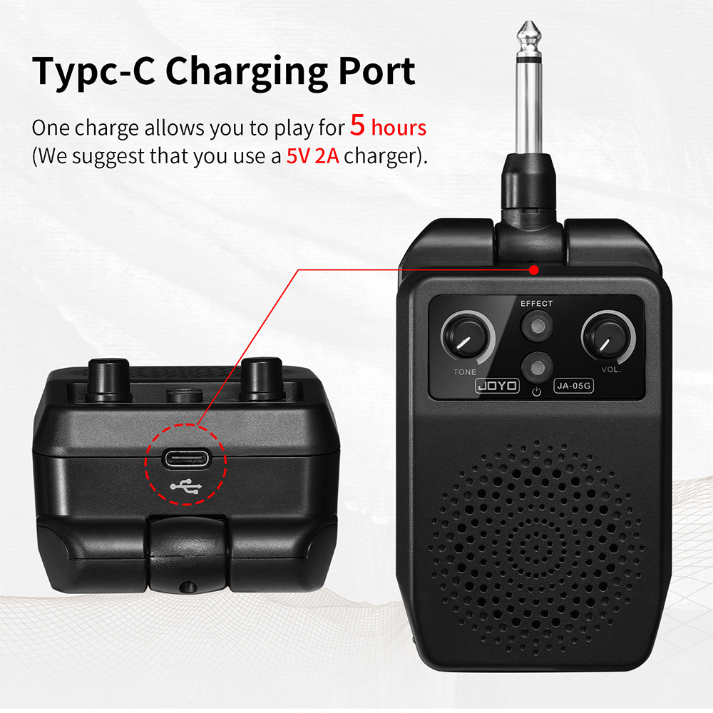 JOYO JA-05G Bass Guitar Speaker Amplifier Plug and Play Mini Amp Bluetooth Function for Electric