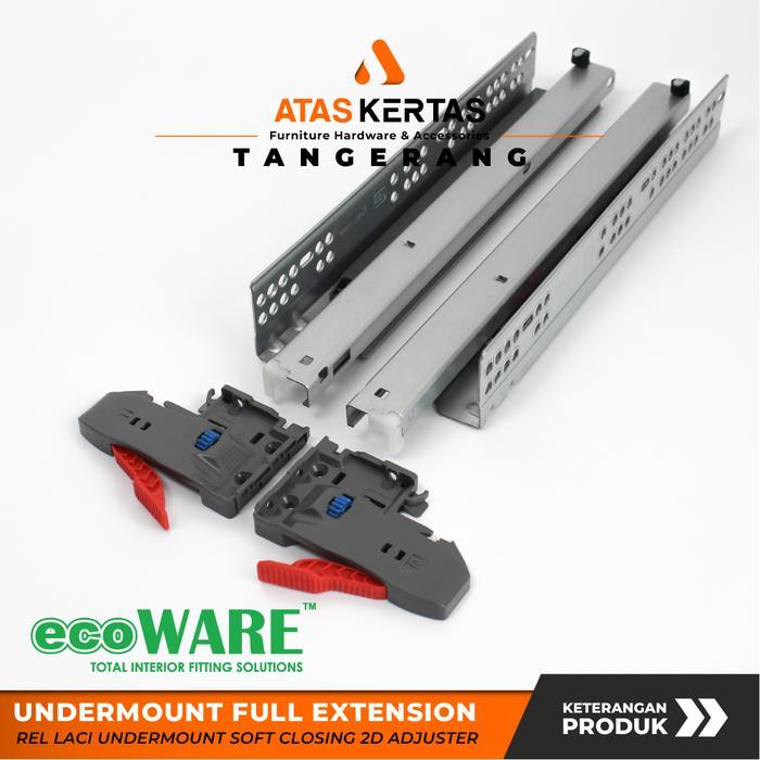 Rel laci - Undermount Full Extension Slow Motion - Rel Tandem Ecoe - Rel Laci Tanem Slow Motion Siap