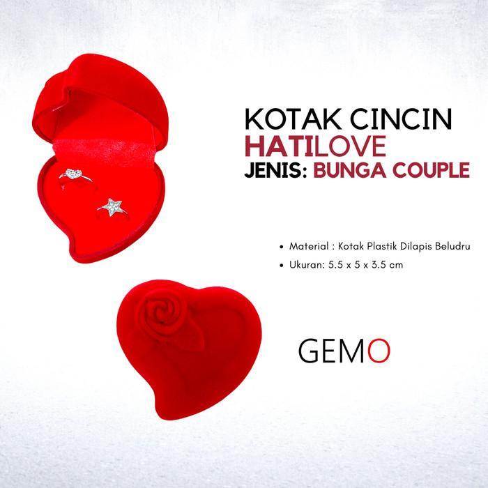 "New" Box Cincin Hati / Bentuk Love / Kotak Ring Perhiasan Murah Lucu Unik