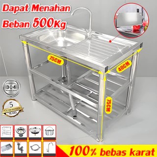 Wastafel Portable Bak Cuci Piring Portable Tempat Cuci Piring Panjang Paket Lengkap Kitchen Sink Sta