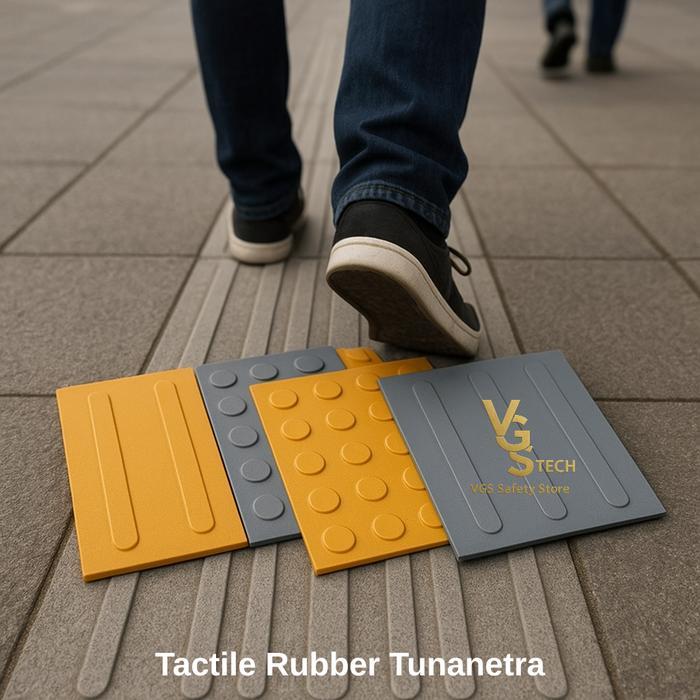 v Blind Road Sidewalk Safety Rubber Tile Brick Tactile Paving Guiding