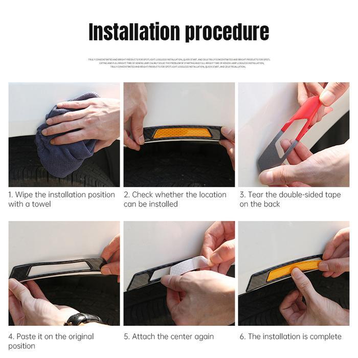 Stiker reflektor mobil/stiker lampu kaca mobil belakang/Dummy side marker tempel mata kucing bemper