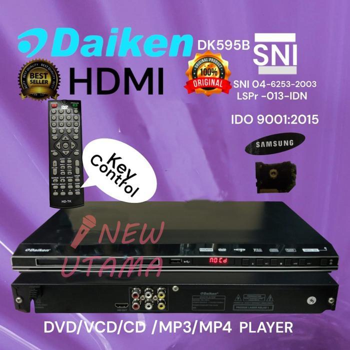 DVD DAIKEN HDMI DK-595B Besi DVD Player VCD player key control Ori / DK595B / DK-595 B