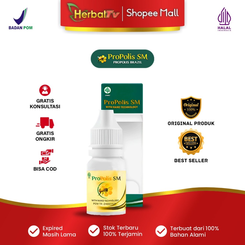 Obat LIDAH PUTIH, KANDIDIASIS MULUT, JAMUR LIDAH – PROPOLIS SM
