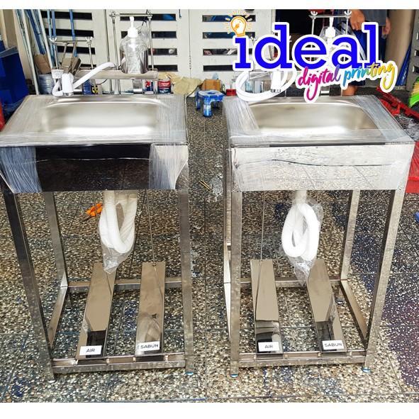 WASTAFEL INJAK STAINLESS portable CUCI TANGAN Washtafel Injak
