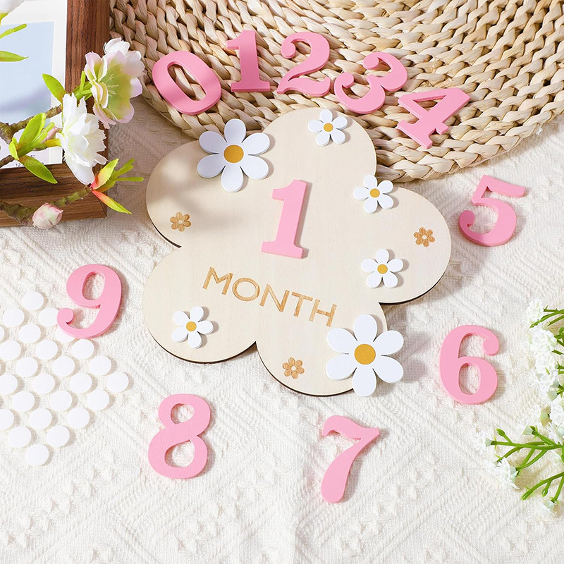Newborn Flower Photography Accessories Newborn Photography Pro Baby Accessories Milestone Wooden