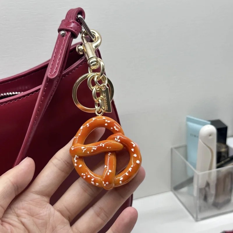 Fashionable Bread Pattern Pendant For Coach Handbag Tote Bags Accessories Keychain Pendant Bag