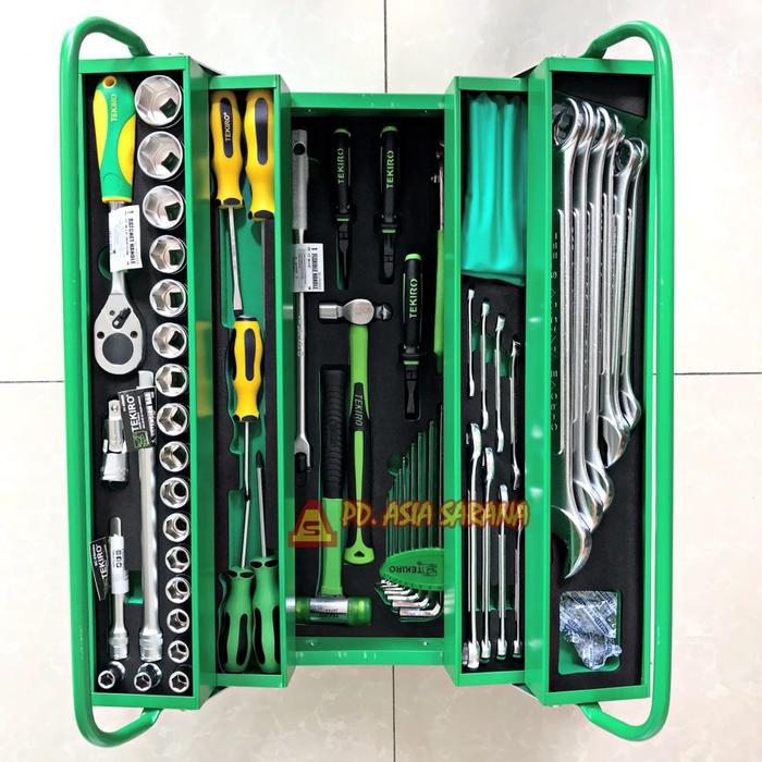 Toolkit Kunci Mekanik 66pcs Set TEKIRO ST-TB1651 Perkakas Tool Box Socket