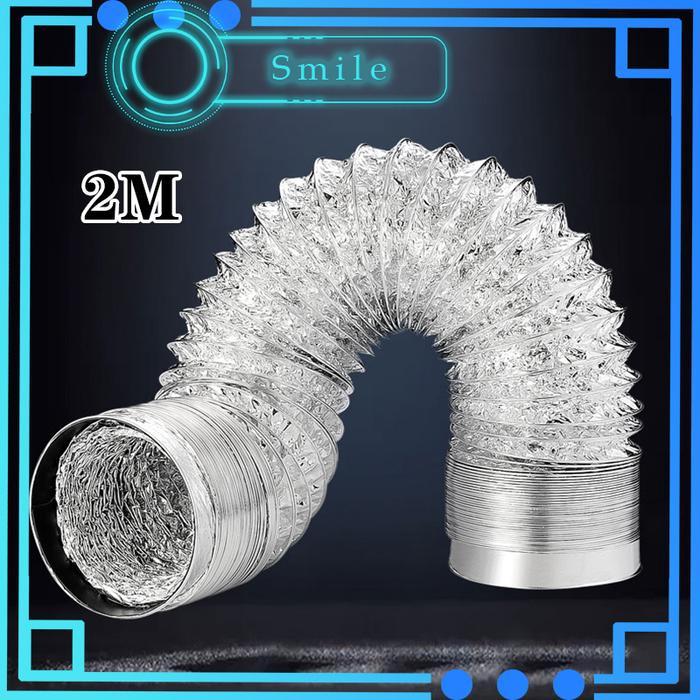 2M 4In--Selang Aluminium Cooker Hood Selang Flexible Ducting Exhaust Terlaris