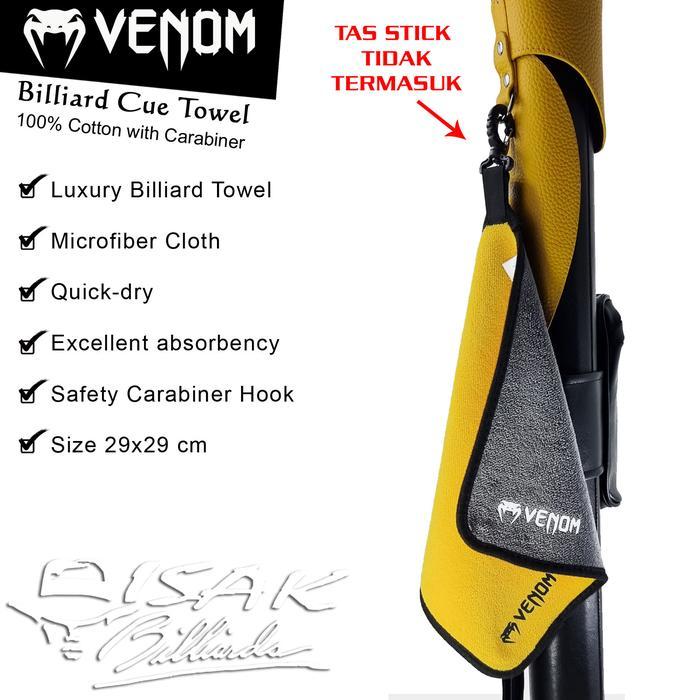 Venom Billiard Towel - Microfiber Handuk Kain Lap Pembersih Stick