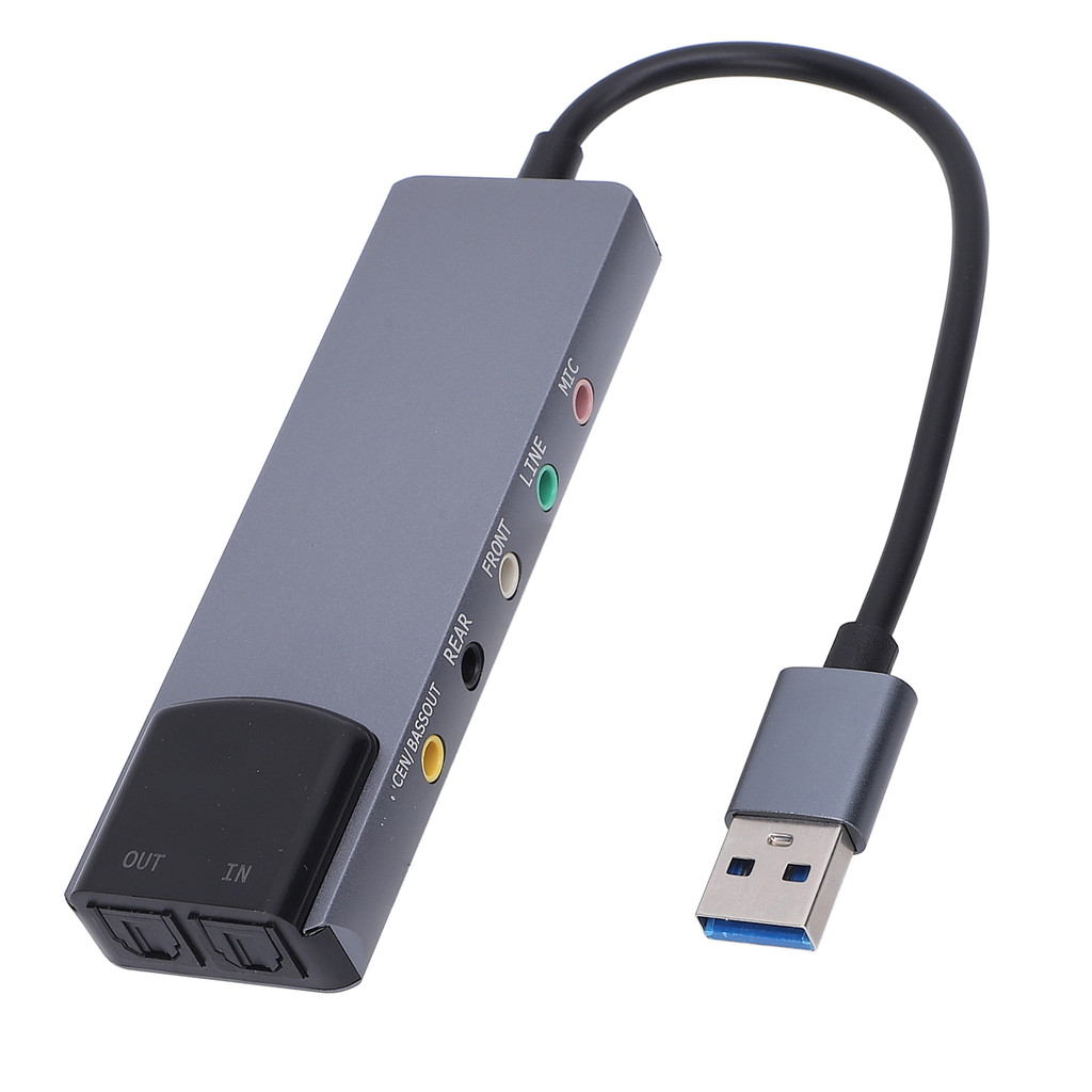 External Sound Card Mixer Optical Input/Output 5.1/7.1 Channel Noise Reduction USB Sound Card