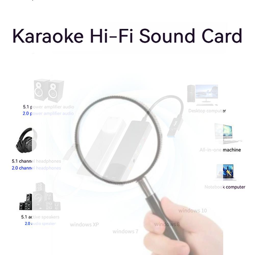 External USB Sound Card 7.1 Channel Professional 5.1 Optical Desktop Portable External Sound Card