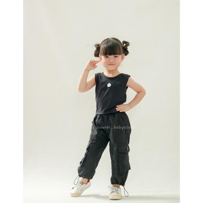 Owlet - celana CARGO ANAK / celana anak / celana CARGO 1-7THN / cargo serut / celana jogger Parasut