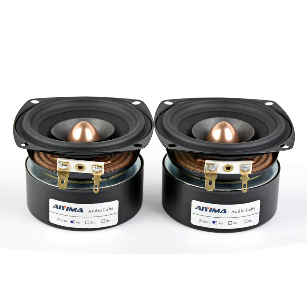 AIYIMA 2Pcs 3 Inch 4 Ohm 8 Ohm 15W Audio Speaker Full Range Sound Speaker HIFI Bullet Treble