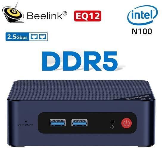 Beelink Mini Pc EQ12 N100 Intel Alder lake 8/500GB NVMe Windows 11 - SBS