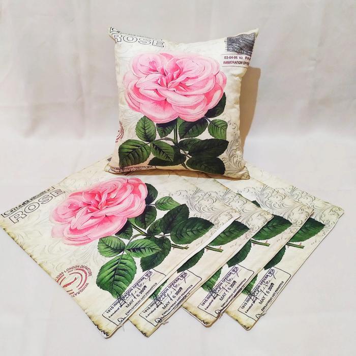 Sarung Bantal Kursi Cantik - bantal sofa Bunga - sarung bantal mewah