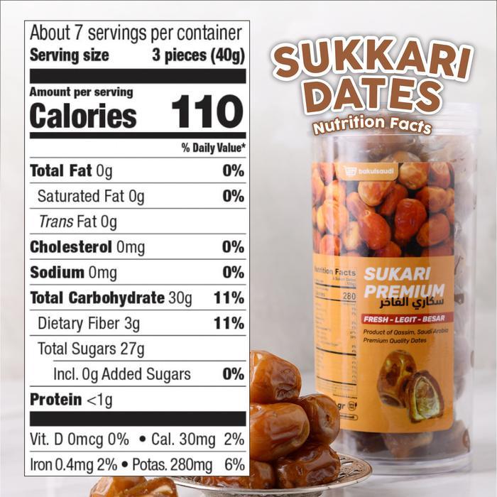 Kurma Sukkari Premium Vip Lembut Original 100% Jumbo / Kurma Raja Kurma Sukari Basah Premium Asli