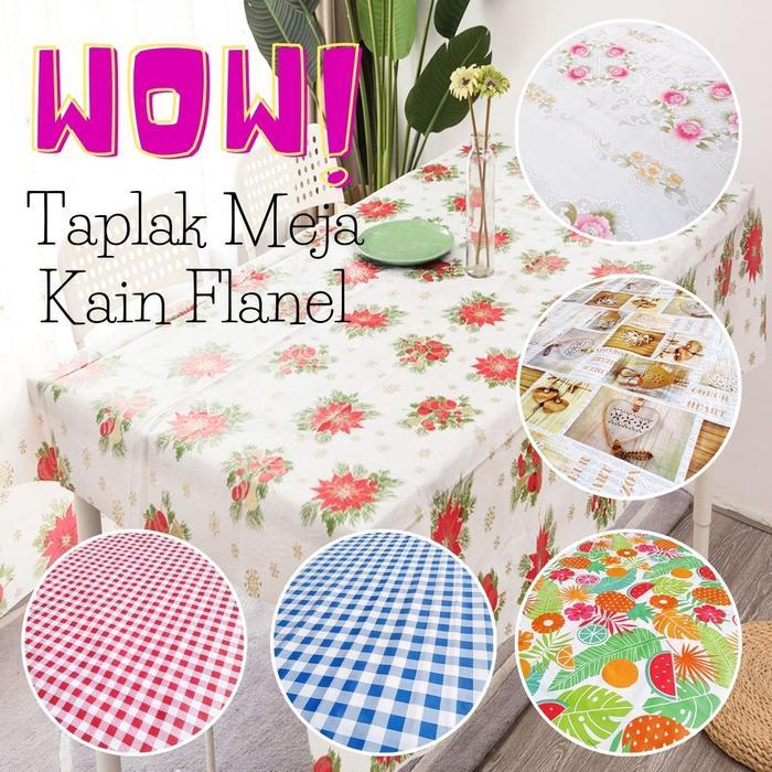 Taplak Meja Makan Meteran Bahan Kain Flanel Tebal Merk Kojima