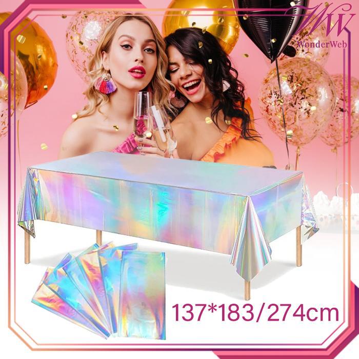 183cm/275cm Taplak Meja Pesta Disposable Taplak Meja Dekor Taplak Meja Anti Air Table Cover