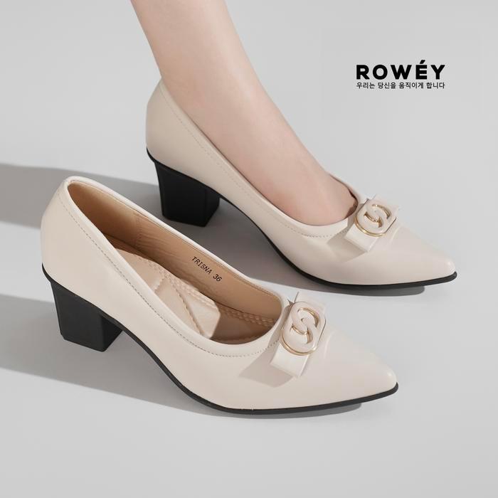 Rowey Sepatu Korea Pantofel Wanita High Heels Mewah Dan Elegant Trisna Hak 6cm