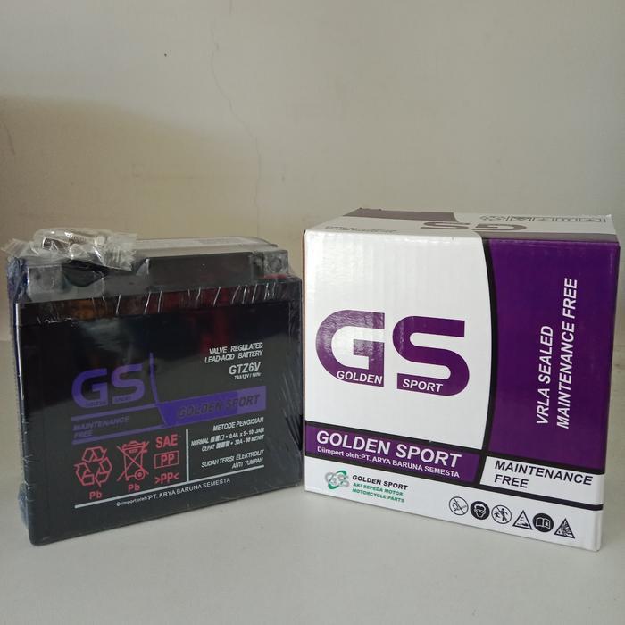 Aki Gs Gtz6V Untuk Motor Yamaha New Nmax Aki Kering
