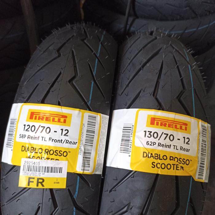 Paket Pirelli Diablo Rosso Scooter Size 120/70 R 12 & 130/70 R 12