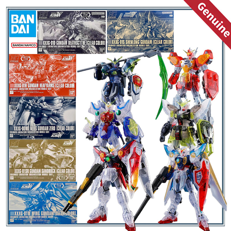 Bandai Gundam Model Kit HG Wing Zero Clear Color Shenlong Deathscythe Heavyarms Sandrock Anime