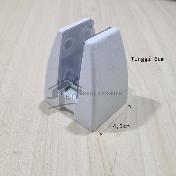 Bracket Ambalan Penyekat Kaki Partisi Kayu Sekat Meja Kantor Putih