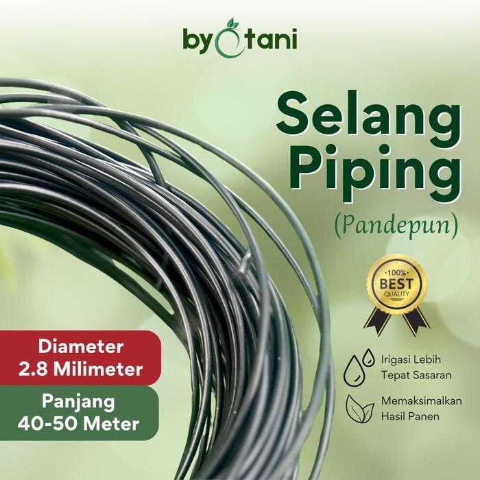 Selang air Piping Diameter Total 2,8 mm Panjang 40-50 Meter Plastik Drip Irigasi Kecil Pertanian