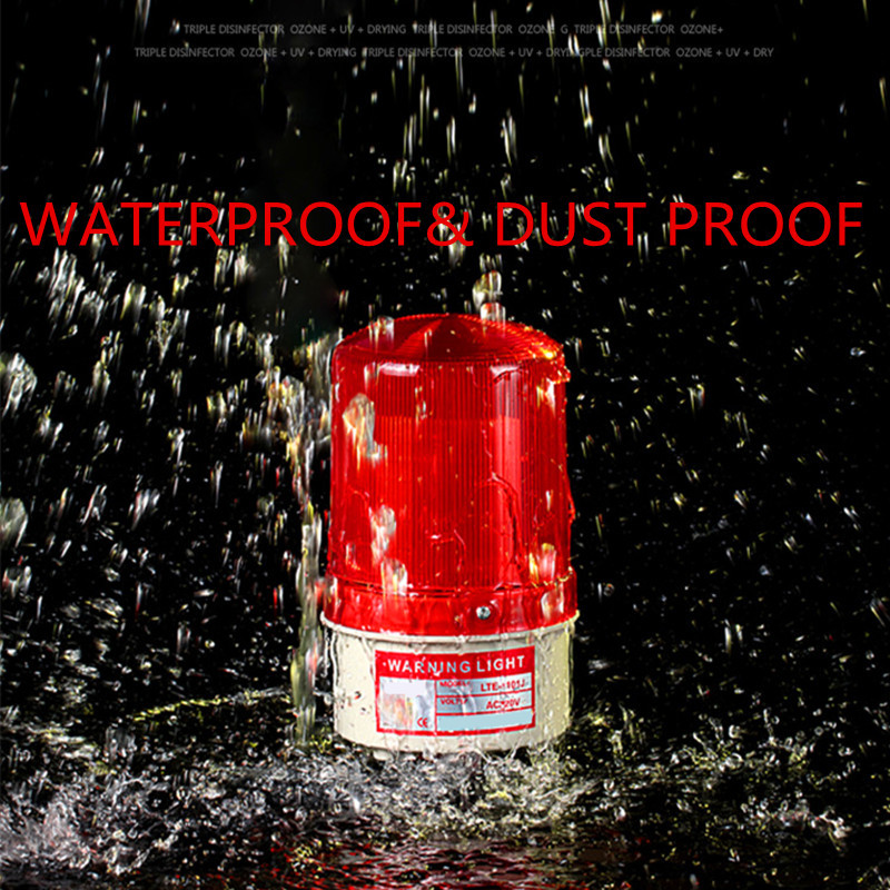 DC 12V 24V 48V LED-1101J Red Yellow Green Blue Warning Light lamp Siren Sound and Rotating