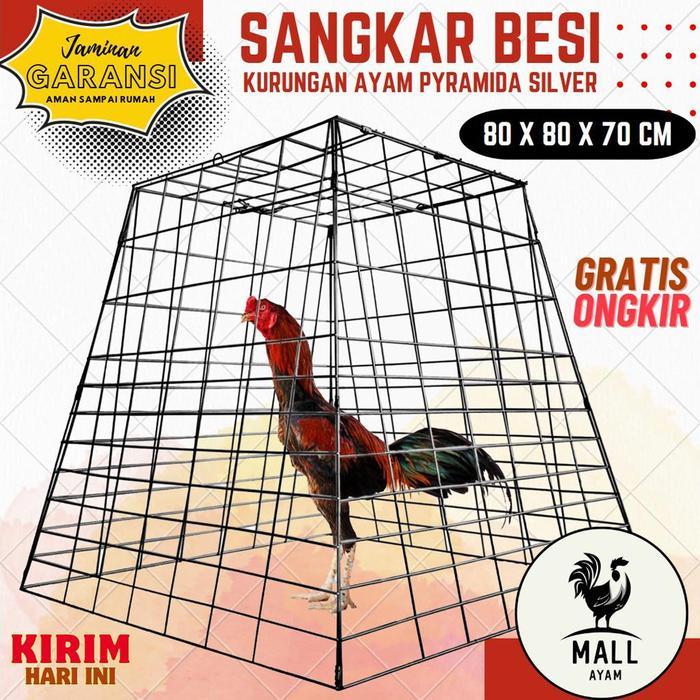 AYAM MALL Kandang Kurungan Ayam Galvanis Piramida Sangkar Besi Kurung