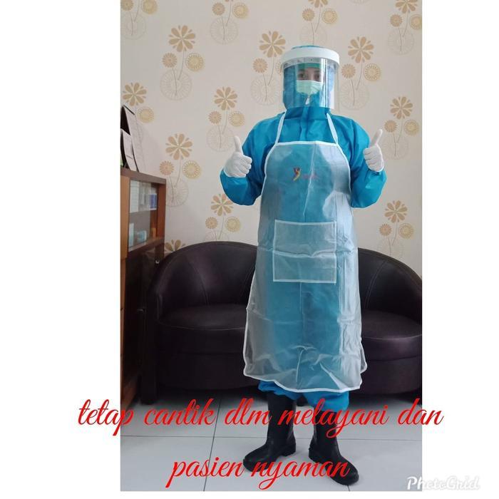 "New" BAJU APD HAZMAT Parasut Waterproof Coating Bisa Dicuci Panjang All Size Fit to XXL Gown